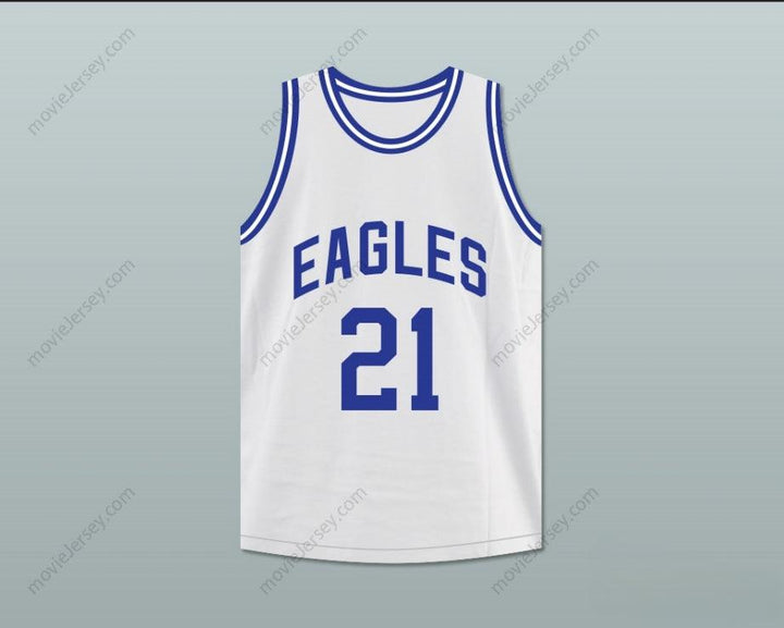 CUSTOM ANY Name Number RAPPER TAUHEED EPPS 2 CHAINZ 21 NORTH CLAYTON HIGH SCHOOL EAGLES WHITE BASKETBALL JERSEY Top Stitched S-6XL