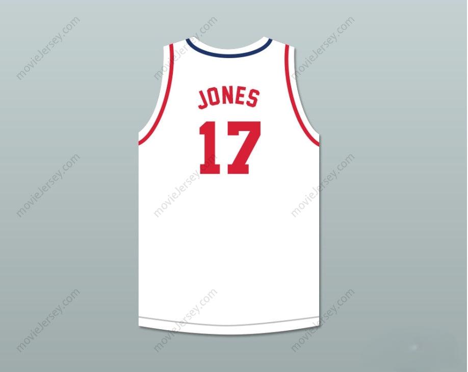 CUSTOM ANY Name Number WALLACE JONES 17  OLYMPIANS WHITE BASKETBALL JERSEY Top Stitched S-6XL