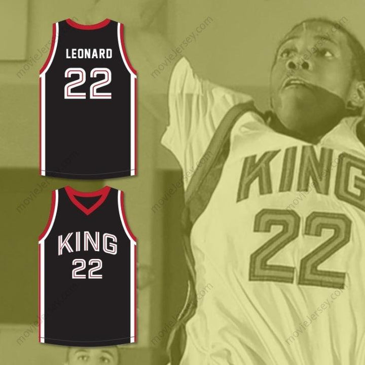 CUSTOM ANY Name Number KAWHI LEONARD 22 MARTIN LUTHER KING HIGH SCHOOL  BLACK BASKETBALL JERSEY 12 Top Stitched S-6XL
