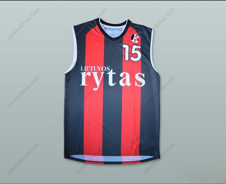 CUSTOM ANY Name Number ROBERTAS JAVTOKAS 15 LIETUVOS RYTAS BASKETBALL JERSEY Top Stitched S-6XL