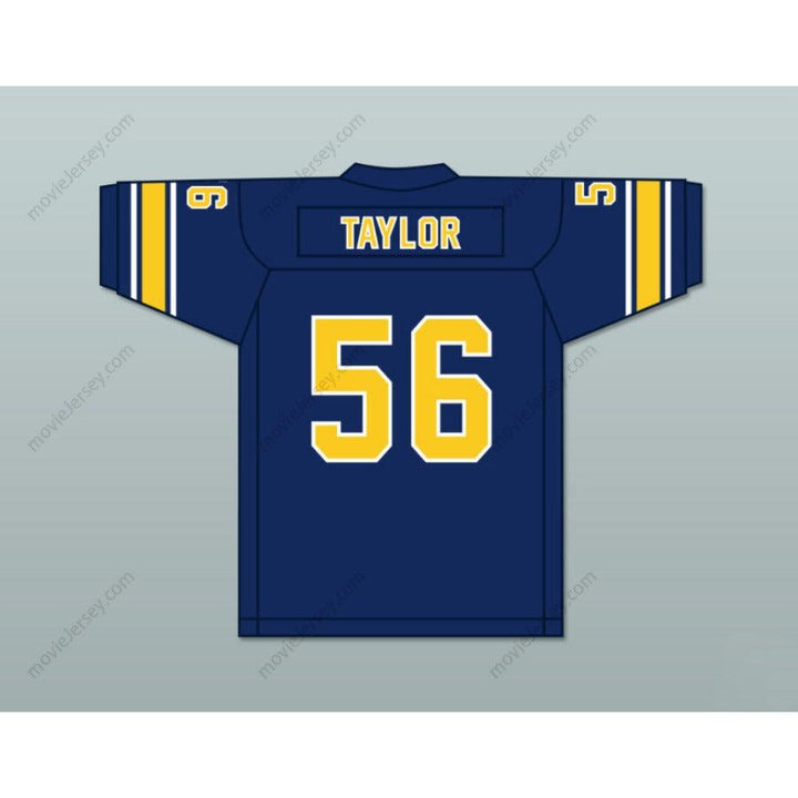 CUSTOM ANY Name Number LAWRENCE TAYLOR 56 LAFAYETTE HIGH SCHOOL RAMS NAVY BLUE FOOTBALL JERSEY Top Stitched S-6XL