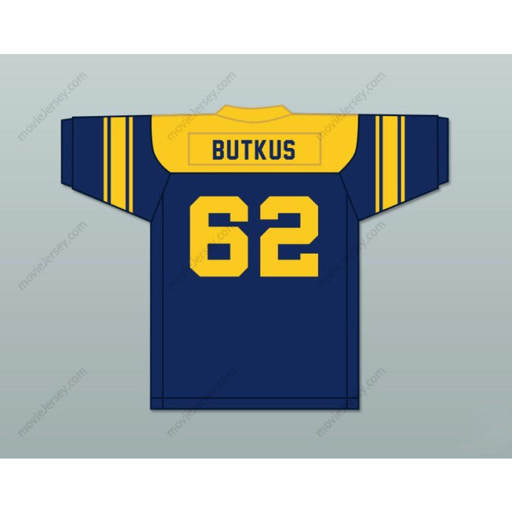 CUSTOM ANY Name Number DICK BUTKUS 62 CHICAGO VOCATIONAL HIGH SCHOOL NAVY BLUE FOOTBALL JERSEY Top Stitched S-6XL