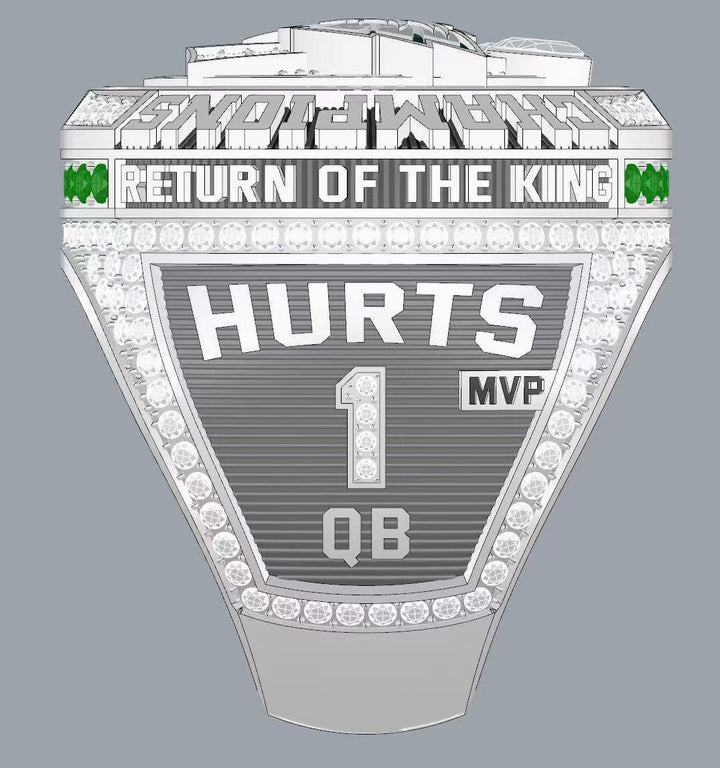 2024 -2025 Barkley Hurts SB Eagle Championship Title Band W Box Ring