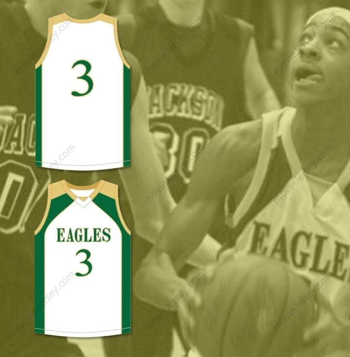 CUSTOM ANY Name Number CJ MCCOLLUM 3 GLENOAK HIGH SCHOOL GOLDEN  WHITE BASKETBALL JERSEY 2 Top Stitched S-6XL