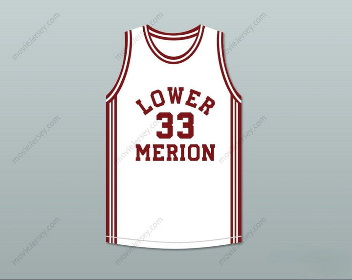 CUSTOM ANY Name Number  BRYANT 33 LOWER MERION HIGH SCHOOL ACES WHITE BASKETBALL JERSEY 1 Top Stitched S-6XL
