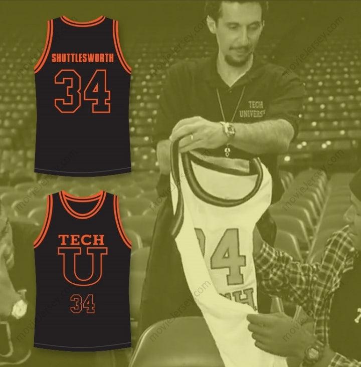 CUSTOM ANY Name Number JESUS SHUTTLESWORTH 34 TECH U AWAY BASKETBALL JERSEY HE GOT GAME Top Stitched S-6XL