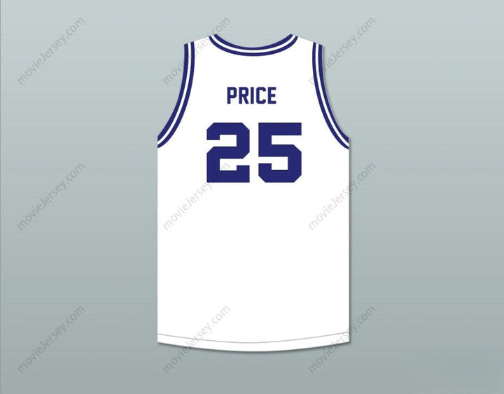 CUSTOM ANY Name Number MARK PRICE 25 ENID HIGH SCHOOL PLAINSMAN WHITE BASKETBALL JERSEY 2 Top Stitched S-6XL
