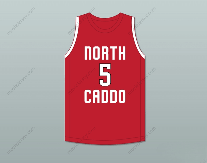 CUSTOM ANY Name Number ROBERT WILLIAMS III 5 NORTH CADDO HIGH SCHOOL TITANS RED BASKETBALL JERSEY 2 Top Stitched S-6XL