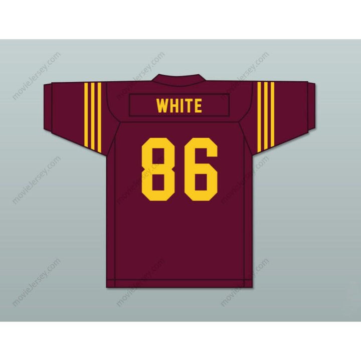 CUSTOM ANY Name Number REGGIE WHITE 86 HOWARD SCHOOL OF ACADEMICS AND TECHNOLOGY HUSTLIN TIGERS MAROON FOOTBALL JERSEY Top Stitched S-6XL