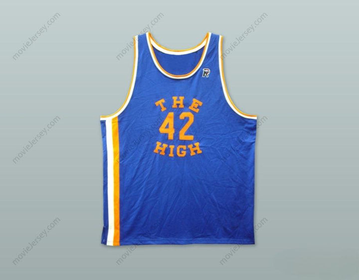 CUSTOM ANY Name Number RUCKER PARK THE HIGH 42 BLUE BASKETBALL JERSEY Top Stitched S-6XL