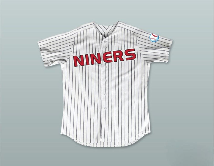 Custom Any Name Number ROM 13 DEEP SPACE NINERS WHITE PINSTRIPED BASEBALL JERSEY Top Stitched S-6XL