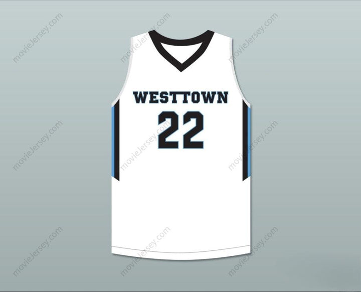 CUSTOM ANY Name Number CAM REDDISH 22 WESTTOWN SCHOOL MOOSE WHITE BASKETBALL JERSEY 1 Top Stitched S-6XL