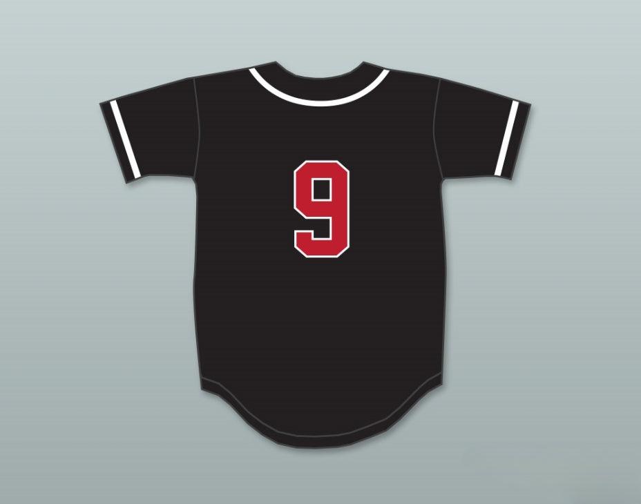 Custom Any Name Number DESIGNATED HITTER 9 BLACK BASEBALL JERSEY Top Stitched S-6XL