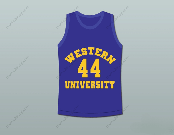 CUSTOM ANY Name Number ANTHONY C HALL TONY THE POINT SHAVER 44 WESTERN UNIVERSITY DOLPHINS BLUE BASKETBALL JERSEY BLUE CHIPS Top Stitched S-6XL