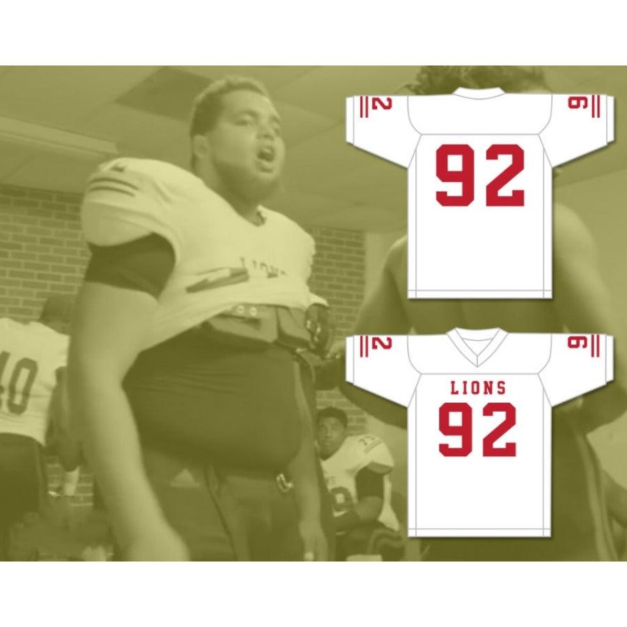 CUSTOM ANY Name NumberMARCEL ANDRY 92 EMCC LIONS FOOTBALL JERSEY INCLUDES PATCHES S-6XL