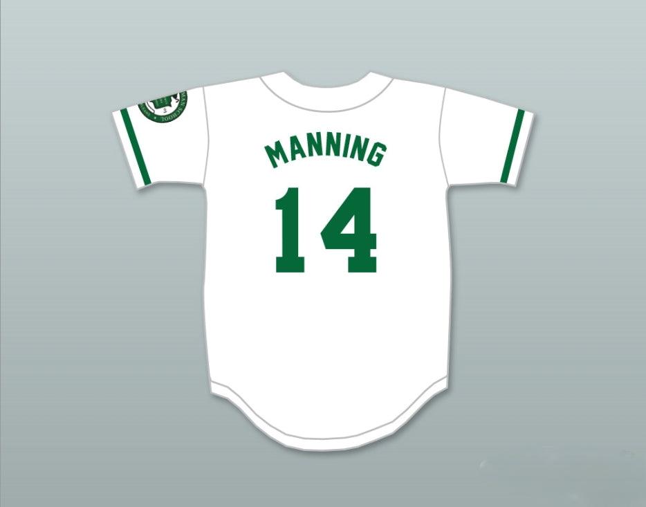 Custom Any Name Number ELI MANNING 14 ISIDORE NEWMAN HIGH SCHOOL WHITE BASEBALL JERSEY Top Stitched S-6XL