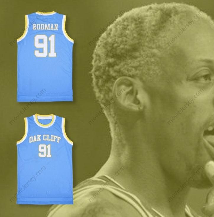 CUSTOM ANY Name Number DENNIS RODMAN 91 SOUTH OAK CLIFF HIGH SCHOOL BASKETBALL JERSEY Top Stitched S-6XL
