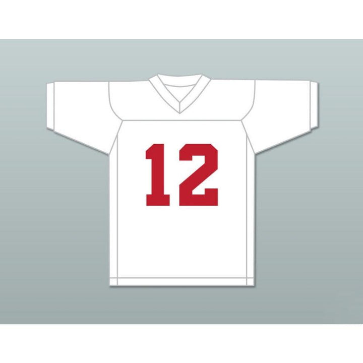 CUSTOM ANY Name WHITE PRACTICE GREG CIMA 12 MUSTANGS HIGH SCHOOL Football Jersey Top Stitched S-6XL