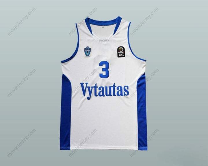 CUSTOM ANY Name Number LIANGELO BALL 3 LITHUANIA VYTAUTAS WHITE BASKETBALL JERSEY Top Stitched S-6XL