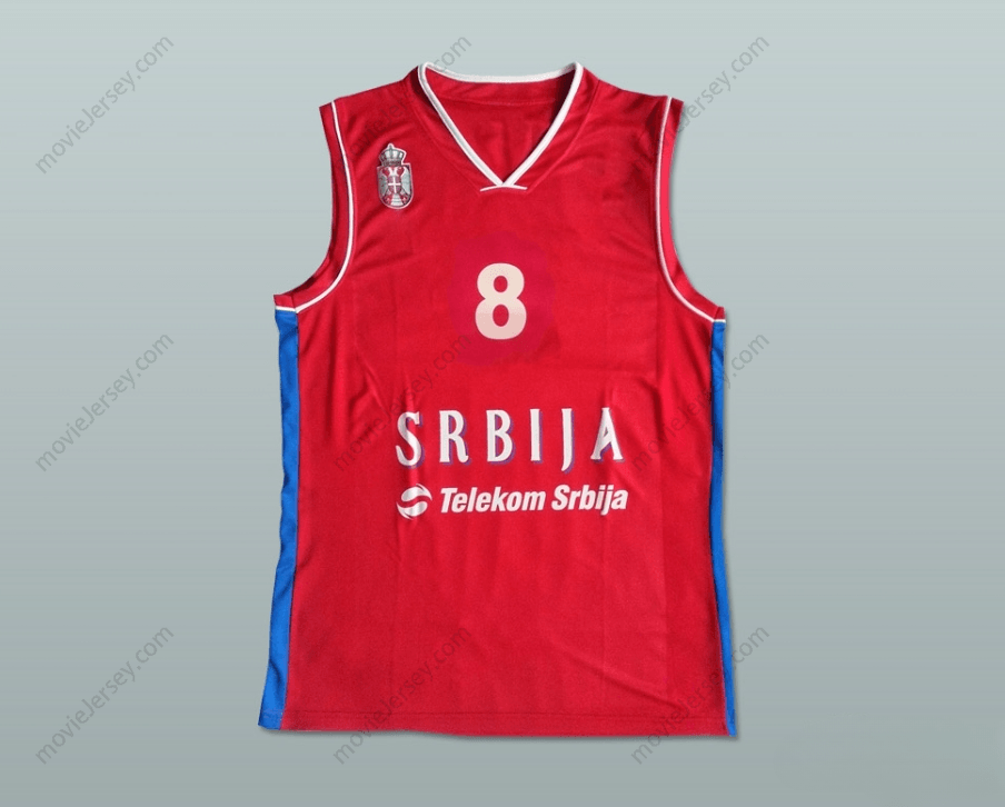 CUSTOM ANY Name Number NEMANJA BJELICA 8 SERBIA BASKETBALL JERSEY STITCH SEWN Top Stitched S-6XL