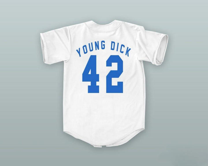Custom Any Name Number LIL DICKY 42 WHITE BASEBALL JERSEY Top Stitched S-6XL