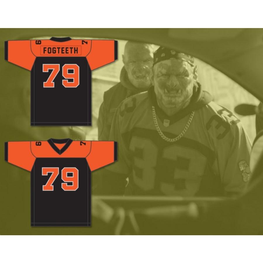 CUSTOM ANY Name Number ORC FOGTEETH 79  33 BLACK ORANGE Football Jersey Top Stitched S-6XL