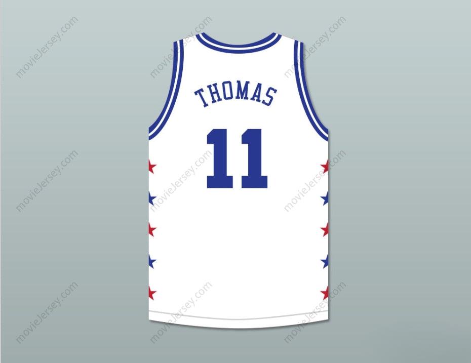 CUSTOM ANY Name Number ISIAH THOMAS 11 MAGIC JOHNSON ALL STAR GAME WHITE BASKETBALL JERSEY 1990 MIDSUMMER NIGHT'S MAGIC CHARITY EVENT Top Stitched S-6XL