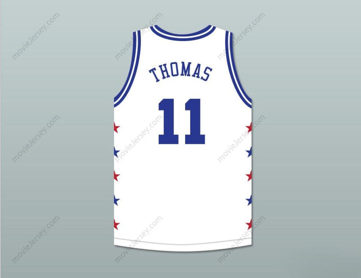 CUSTOM ANY Name Number ISIAH THOMAS 11 MAGIC JOHNSON ALL STAR GAME WHITE BASKETBALL JERSEY 1990 MIDSUMMER NIGHT'S MAGIC CHARITY EVENT Top Stitched S-6XL