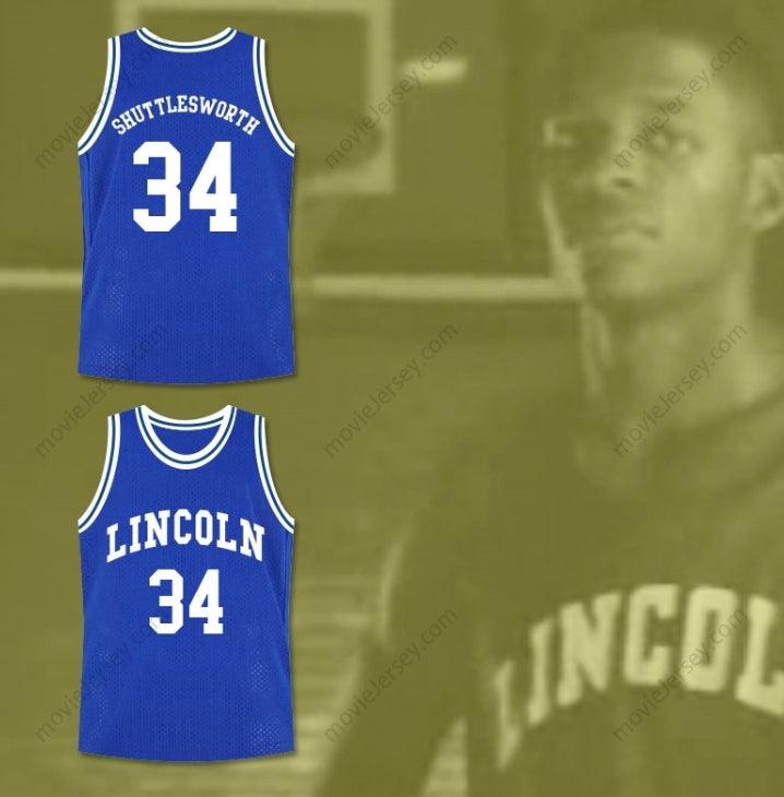 CUSTOM ANY Name Number RAY ALLEN JESUS SHUTTLESWORTH 34 BLUE LINCOLN HIGH SCHOOL BASKETBALL JERSEY HE GOT GAME Top Stitched S-6XL