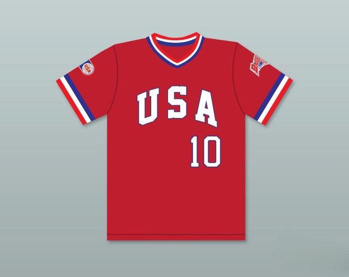 Custom Any Name Number GARY GREEN 10 1984 USA TEAM RED BASEBALL JERSEY Top Stitched S-6XL