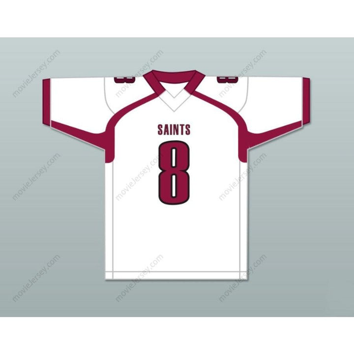 CUSTOM ANY Name Number JOHN METCHIE III 8 ST. JAMES SCHOOL SAINTS WHITE Football Jersey Top Stitched S-6XL