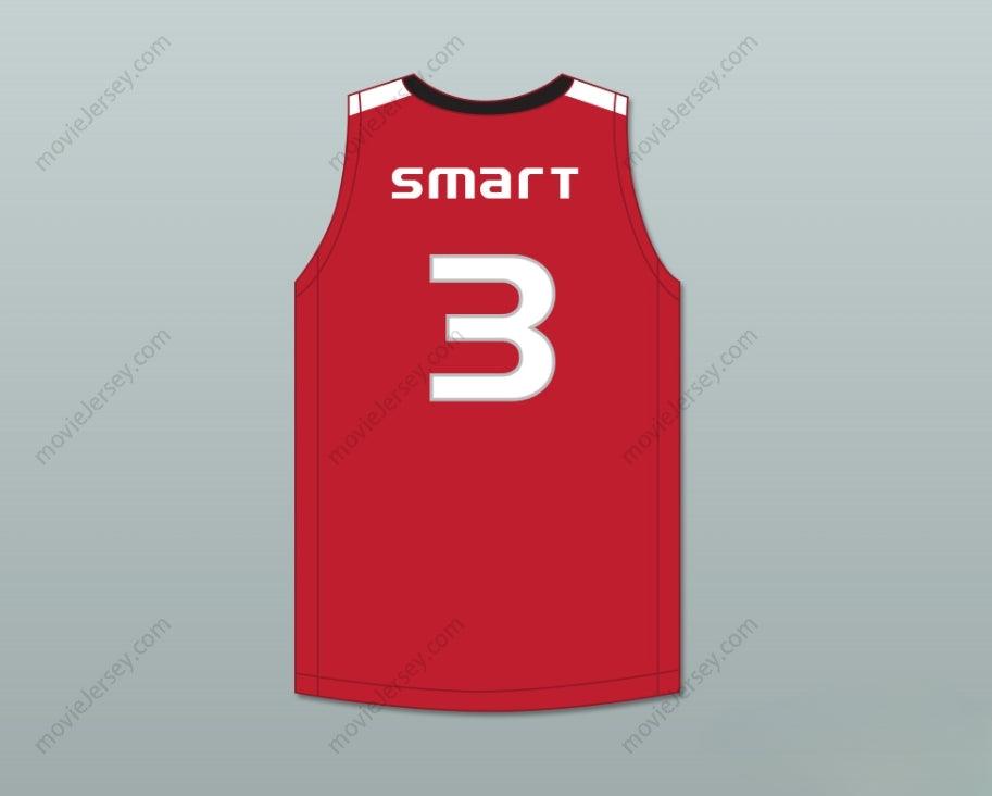 CUSTOM ANY Name Number MARCUS SMART 3 EDWARD S. MARCUS HIGH SCHOOL MARAUDERS RED BASKETBALL JERSEY 2 Top Stitched S-6XL