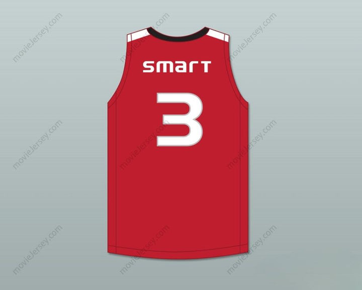 CUSTOM ANY Name Number MARCUS SMART 3 EDWARD S. MARCUS HIGH SCHOOL MARAUDERS RED BASKETBALL JERSEY 2 Top Stitched S-6XL