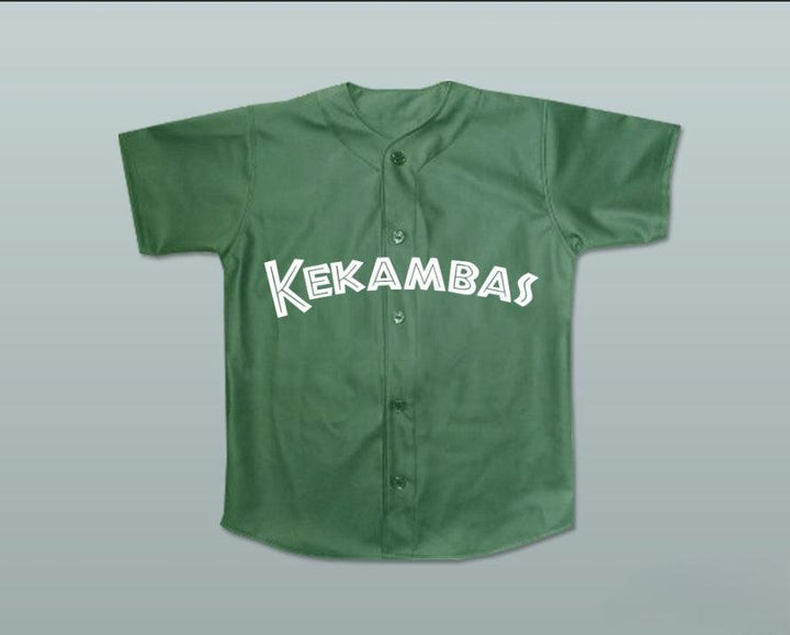 Custom Any Name Number PLAYER 3 KEKAMBAS BASEBALL JERSEY HARDBALL DARK GREEN Top Stitched S-6XL