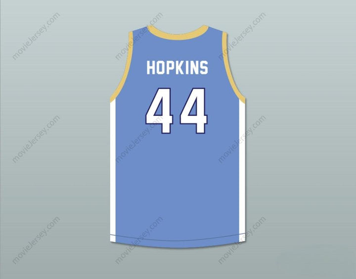 CUSTOM ANY Name Number DEANDRE HOPKINS 44 D. W. DANIEL HIGH SCHOOL LIONS LIGHT BLUE BASKETBALL JERSEY Top Stitched S-6XL