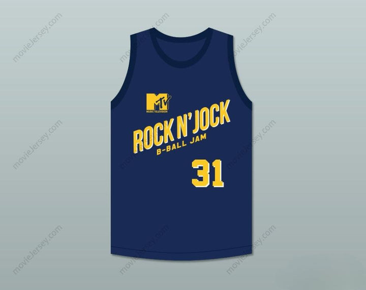 CUSTOM ANY Name Number REGGIE MILLER 31 VIOLATORS BASKETBALL JERSEY SECOND ANNUAL ROCK N' JOCK B-BALL JAM 1992 Top Stitched S-6XL