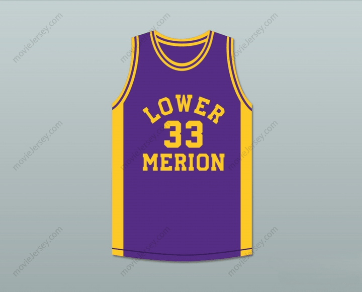 CUSTOM ANY Name Number  BRYANT 33 LOWER MERION HIGH SCHOOL ACES PURPLE BASKETBALL JERSEY 3 Top Stitched S-6XL