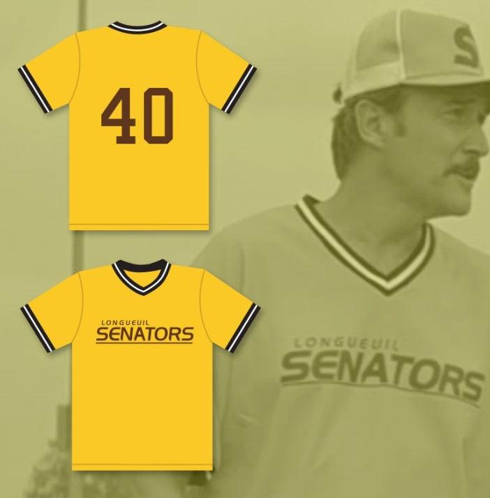 Custom Any Name Number CARLOS LEAL GINO LAPUE 40 LONGUEUIL SENATORS BEER LEAGUE BASEBALL JERSEY SPACEMAN Top Stitched S-6XL