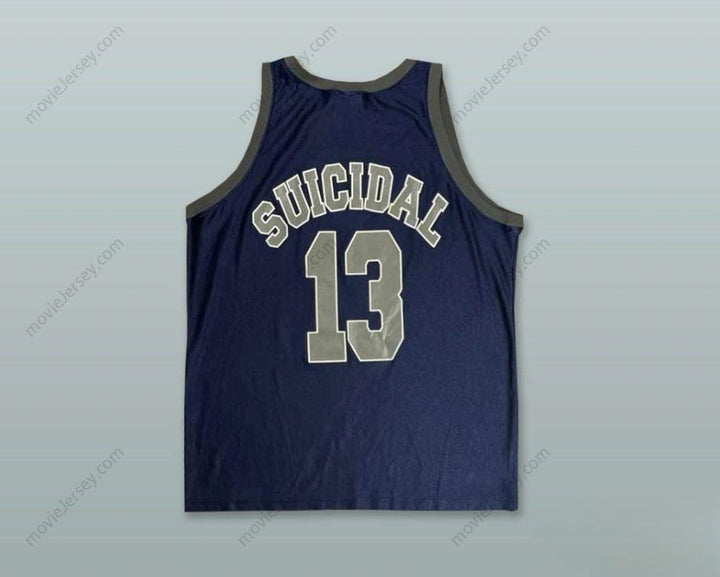 CUSTOM ANY Name Number SUICIDAL TENDENCIES 13 NAVY BLUE BASKETBALL JERSEY Top Stitched S-6XL