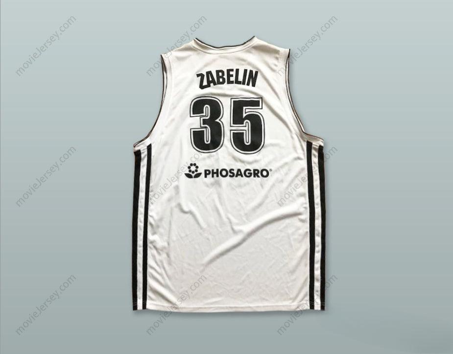 CUSTOM ANY Name Number ARTEM ZABELIN 35 BC AVTODOR SARATOV RUSSIA WHITE BASKETBALL JERSEY Top Stitched S-6XL