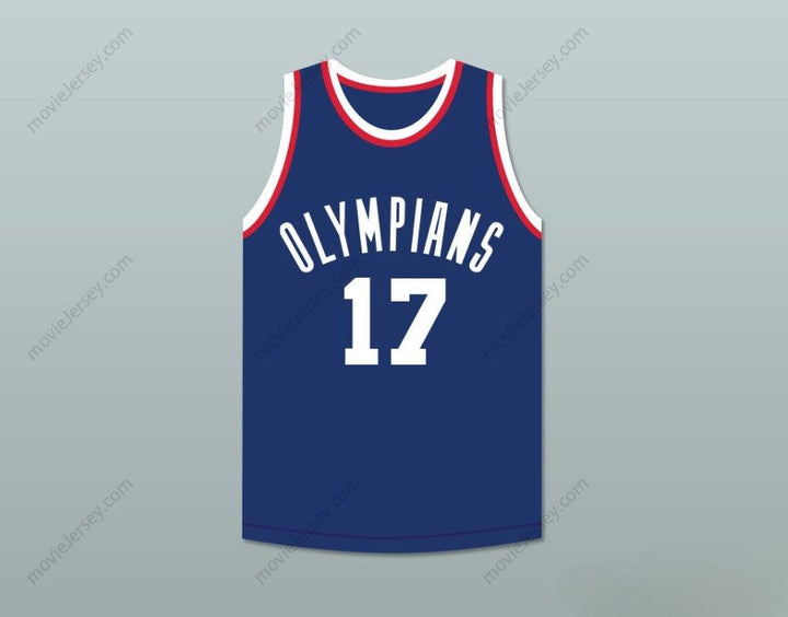 CUSTOM ANY Name Number WALLACE JONES 17  OLYMPIANS BLUE BASKETBALL JERSEY Top Stitched S-6XL