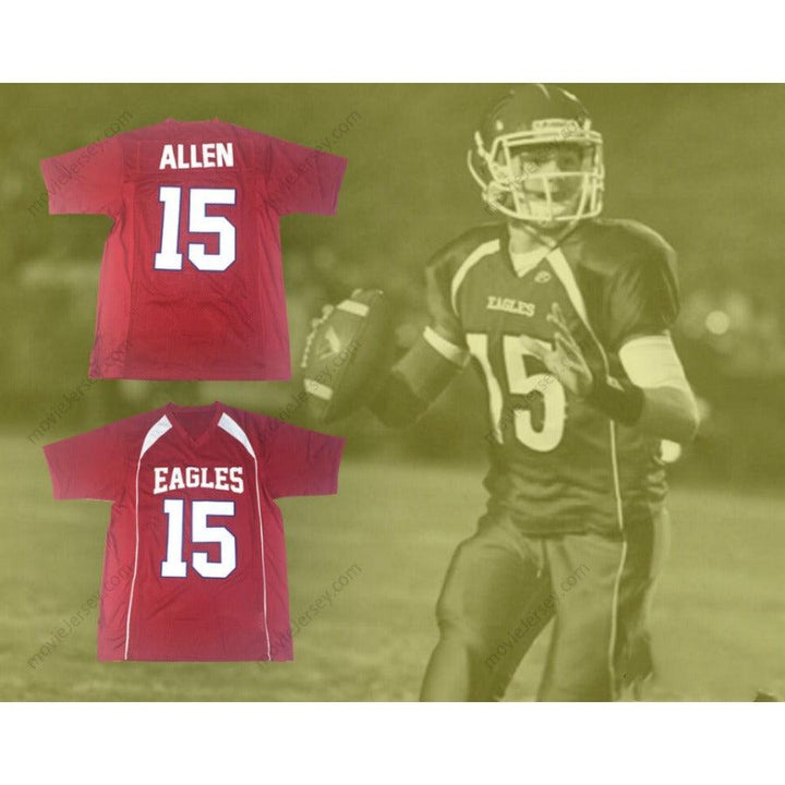 CUSTOM ANY Name Number JOSH ALLEN 15 FIREBAUGH HIGH SCHOOL  RED FOOTBALL JERSEY Top Stitched S-6XL