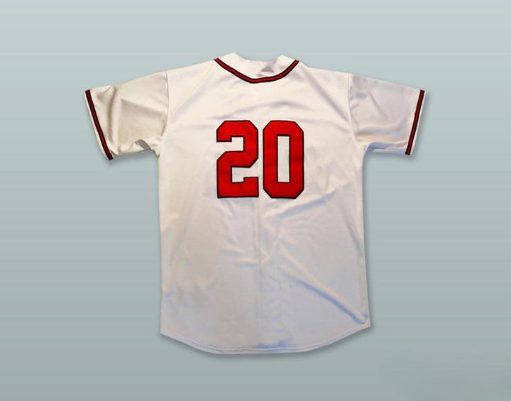 Custom Any Name Number  CRAWFORDS 20 NEGRO LEAGUE WHITE BUTTON DOWN BASEBALL JERSEY Top Stitched S-6XL