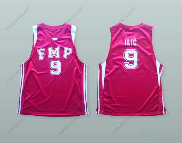 CUSTOM ANY Name Number MILE ILIC 9 FMP REFLEX RED STAR BASKETBALL JERSEY Top Stitched S-6XL