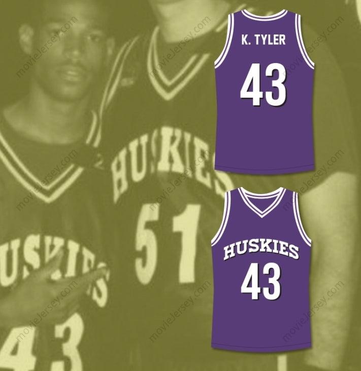 CUSTOM ANY Name Number MARLON WAYANS KENNY TYLER 43 HUSKIES BASKETBALL JERSEY THE 6TH MAN NEW Top Stitched S-6XL