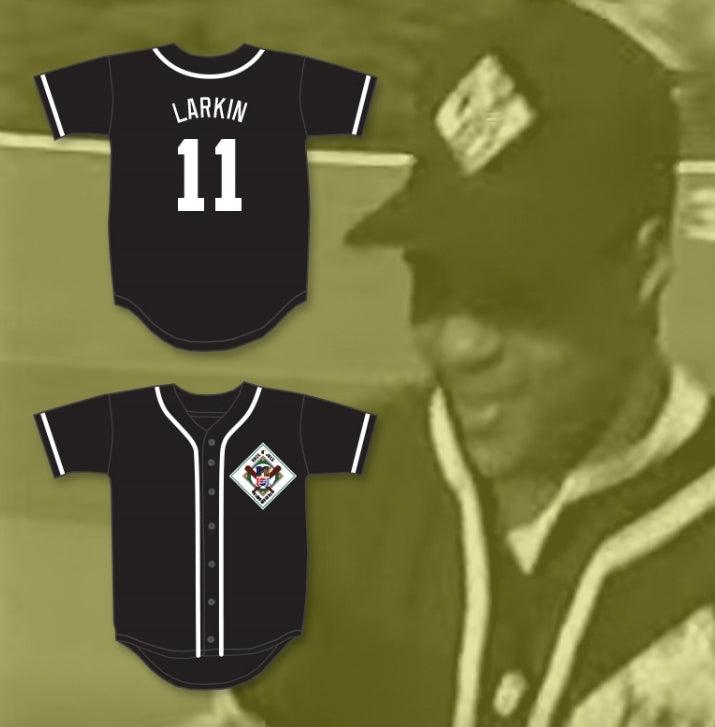 Custom Any Name Number BARRY LARKIN 11 AARDVARKS BASEBALL JERSEY 1ST ANNUAL ROCK N' JOCK DIAMOND DERBY Top Stitched S-6XL