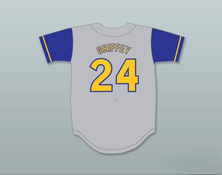 Custom Any Name Number KEN GRIFFEY JR 24 ARCHBISHOP   HIGH SCHOOL CRUSADERS GRAY BASEBALL JERSEY 6 Top Stitched S-6XL