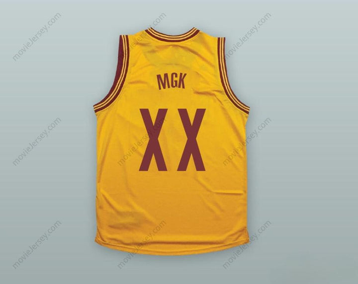 CUSTOM ANY Name Number MGK XX YELLOW BASKETBALL JERSEY Top Stitched S-6XL