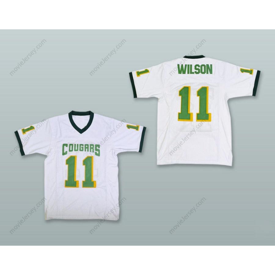 CUSTOM ANY Name Number RUSSELL WILSON 11 COLLEGIATE SCHOOL COUGARS WHITE Football Jersey Top Stitched S-6XL