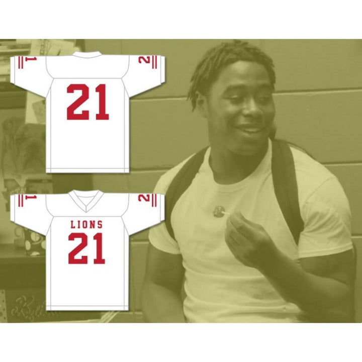 CUSTOM ANY Name Number RYAN LEE 21 EMCC LIONS FOOTBALL JERSEY INCLUDES PATCHES Top Stitched S-6XL